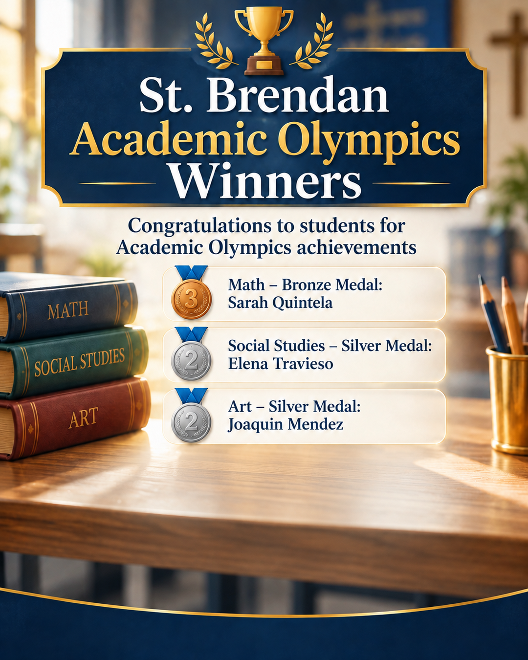 St. Brendan Academic Olympics Winners